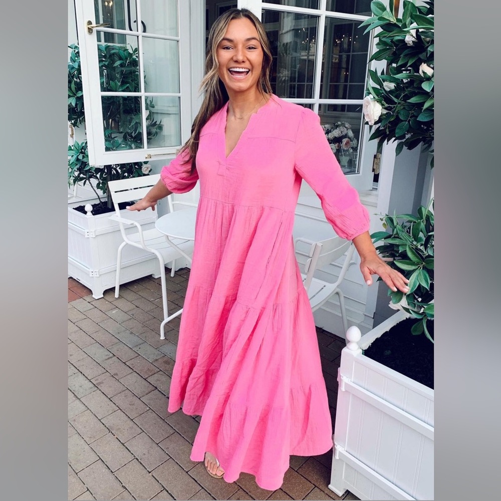 Lou & Grey Tiered Pocket Maxi Dress